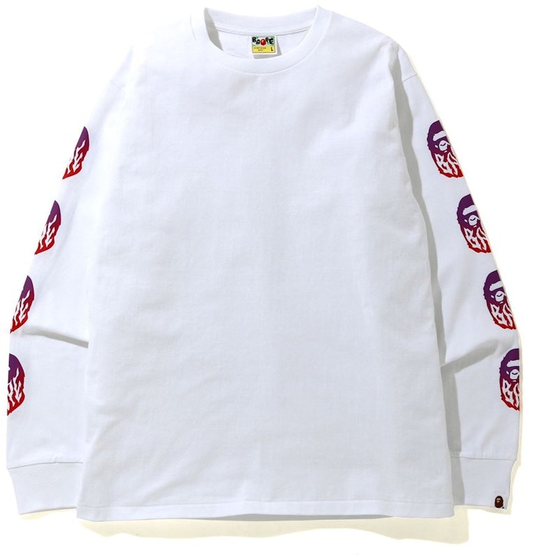 bape-gradation-flame-l-s-tee-white