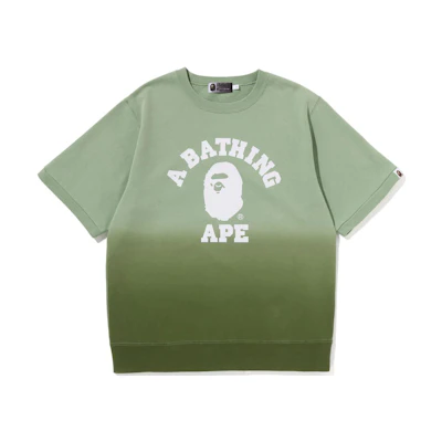 BAPE Gradient Ape Head Graphic Casual Crewneck Short Sleeve T-Shirt Male款 1J20-113-004