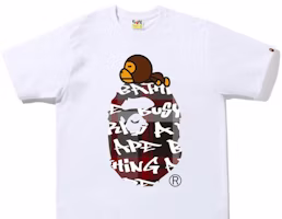 BAPE Graffiti Check Milo On Big Ape Tee (FW22) 'White Black' BAPE Graffiti Check Milo On Big Ape Tee (FW22) 'White Black'