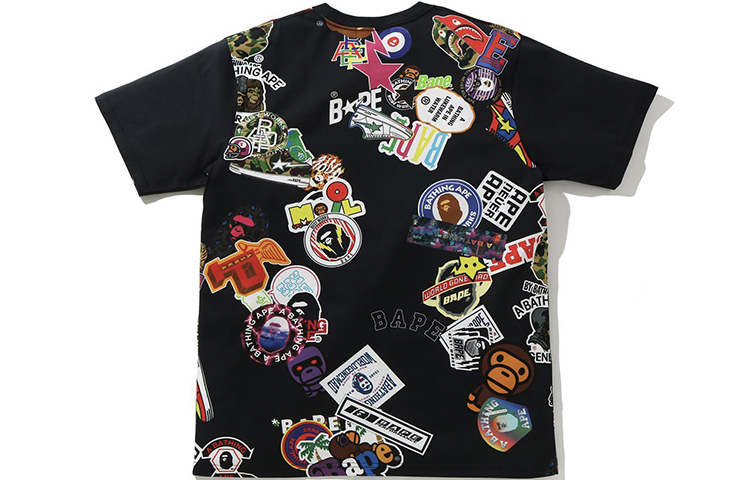 BAPE Graffiti Patchwork Letter Print Crewneck Short Sleeve T-Shirt . 1H30-109-013 圖 3