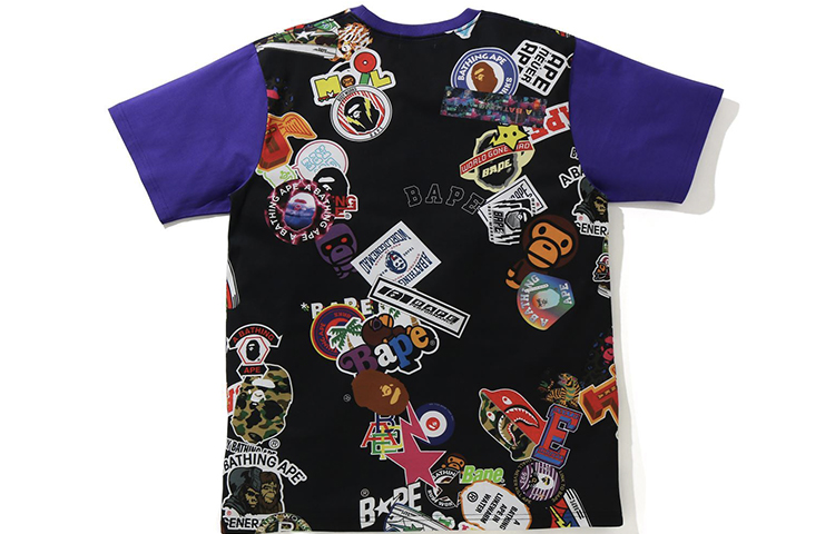 BAPE Graffiti Patchwork Letter Print Crewneck Short Sleeve T-Shirt . 1H30-109-013 圖 6