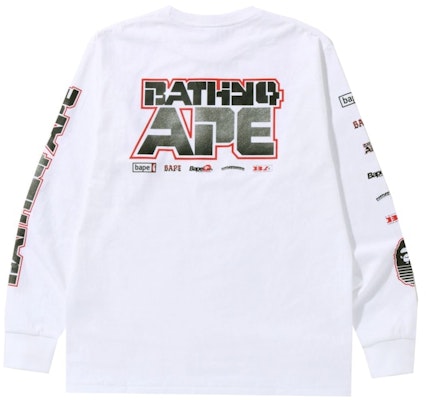 BAPE Graphic #1 L/S Tee White Buy BAPE Graphic #1 L/S Tee White