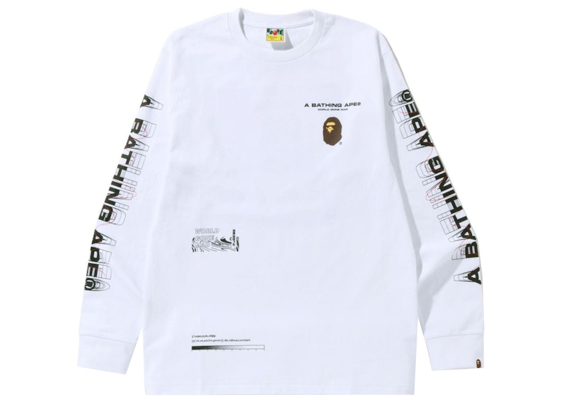 BAPE Graphic #2 L/S Tee White