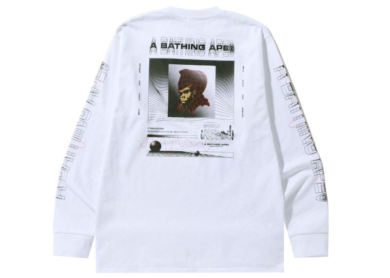 Order 베이프 그래픽 #2 긴팔 티셔츠 화이트 
