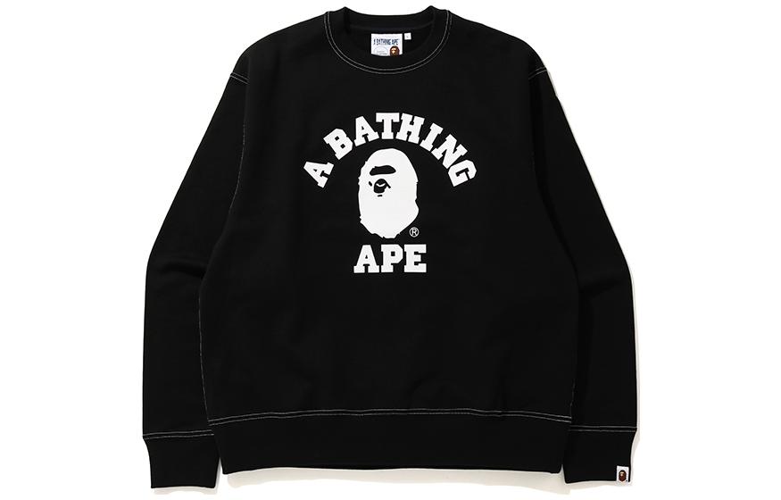 BAPE Graphic Logo Print Crewneck Long Sleeve Sweatshirt Men 0ZXSWM113002F