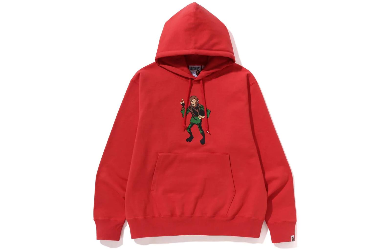 BAPE Graphic Logo Print Drawstring Hoodie  Long Sleeve Sweatshirt. 1J30-114-001 圖 6