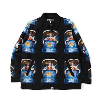 BAPE Graphic Print Zip-Up Jacket Outerwear 0ZXJKM140007G