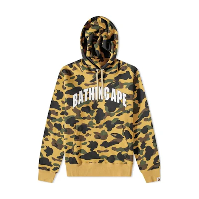 BAPE Green Letter Camo Oversized Long Sleeve Sweatshirt 001PPI801009M