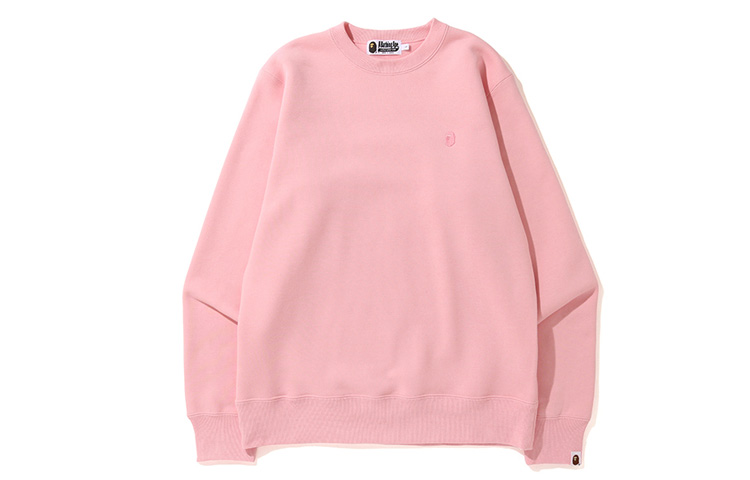 BAPE Head One Point Embroidered Crewneck Sweatshirt Unisex 0ZXSWM13015XD