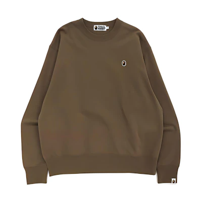 BAPE Head One Point Relaxed Fit Embroidered Crewneck Sweatshirt 1H70-113-008