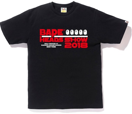 Bape Heads Show Tee Black Buy Bape Heads Show Tee Black