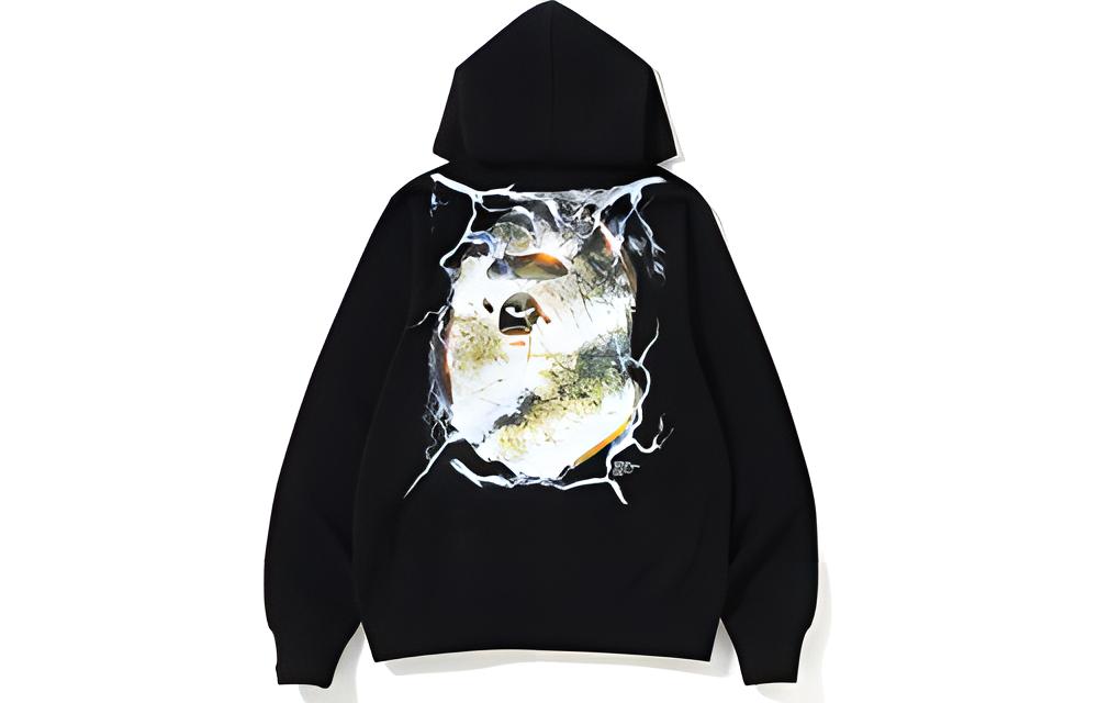 BAPE Heavy Metal Lightning Ape Head Hoodie Black Unisex 1F20-114-004BLACK