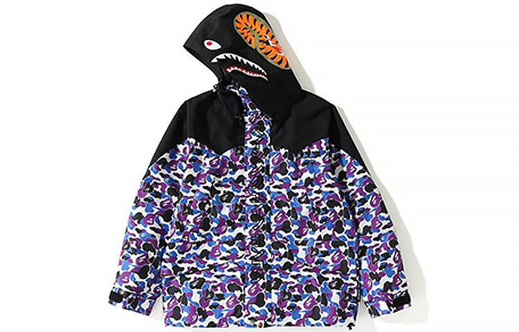 BAPE Hong Kong 13th Anniversary Camo Snowboard Jacket Purple Unisex Limited Edition. BAPE-SS19-36