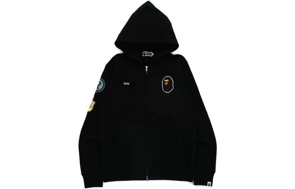 BAPE Hoodie with Appliqué Ape Logo and Removable Alphabet Velcro 0ZXSWM115006H