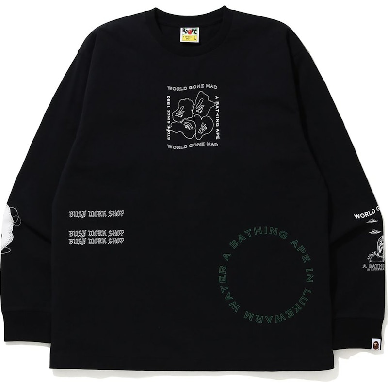 Buy インクプリントリラックス#1 L/S Tシャツ (ブラック)
