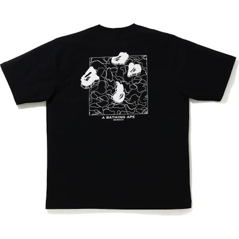 BAPE Ink Print Relaxed #1 Tee Black 圖 2