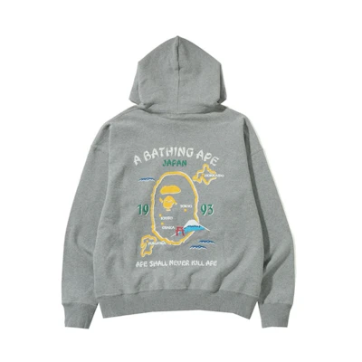 BAPE Japan Loose Fit Pullover Hoodie 'Gray'
