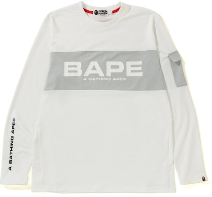 Bape Jersey LS Tee White Buy Bape Jersey LS Tee White