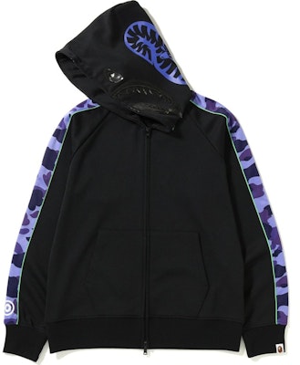 Hoodie Zip Penuh Bape Jersey Shark Hitam Order Hoodie Zip Penuh Bape Jersey Shark Hitam