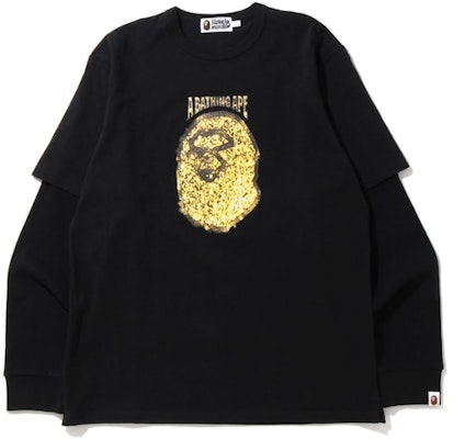 BAPE Jewelry Motif Wide Layered L/S Tee Black Buy BAPE Jewelry Motif Wide Layered L/S Tee Black