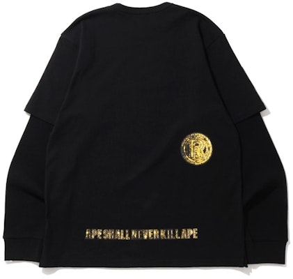 BAPE Jewelry Motif Wide Layered L/S Tee Black Order BAPE Jewelry Motif Wide Layered L/S Tee Black