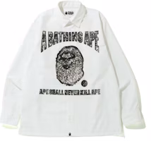 BAPE Jewelry Motif Wide Shirt White BAPE Jewelry Motif Wide Shirt White