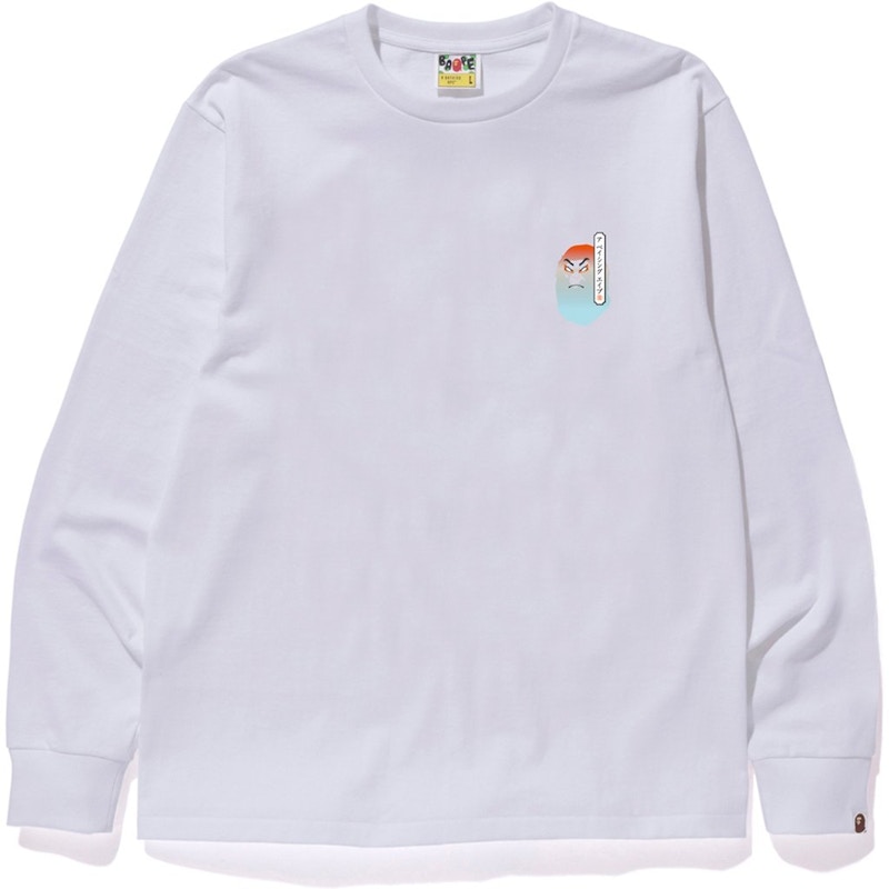 Order Camiseta Bape Kabuki College Manga Larga Blanca