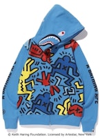BAPE Keith Haring Shark Full Zip Hoodie 1 Biru Buy BAPE Keith Haring Shark Full Zip Hoodie 1 Biru