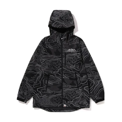 BAPE Layered Line Camo Reflective Hooded Outdoor Jacket Unisex 1J80-140-006