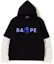 Buy Sudadera con Capucha Negra Bape Layered Mad Face Wide