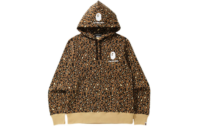 BAPE Leopard Print Pullover Hoodie 1G80-114-013