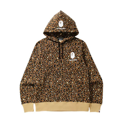 BAPE Leopard Print Pullover Hoodie 1G80-114-013