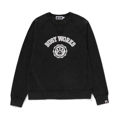 BAPE Letter Logo Crewneck Pullover Long-Sleeve Sweatshirt Men 1J80-113-009