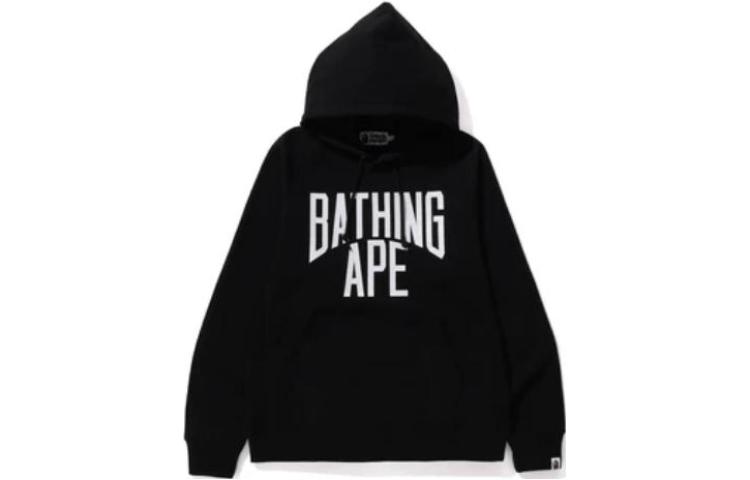 BAPE Letter Print Hoodie Pullover Long Sleeve Sweatshirt 1J80-114-007