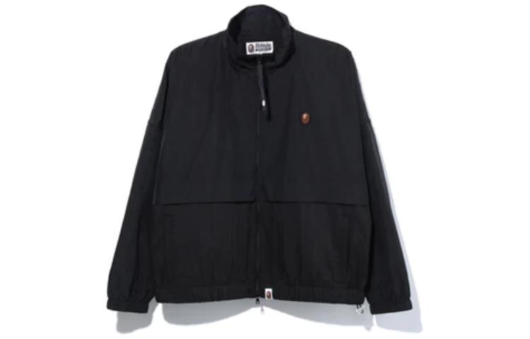 BAPE Letter Print Stand Collar Patchwork Jacket Unisex 1G30240504