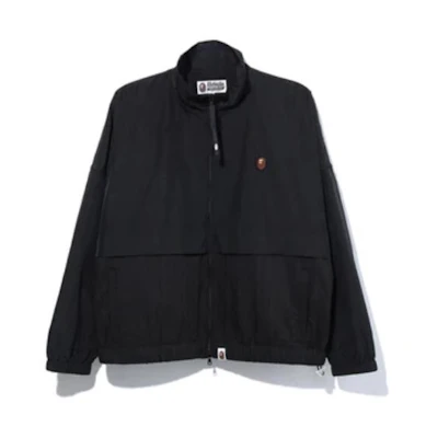 BAPE Letter Print Stand Collar Patchwork Jacket Unisex 1G30240504