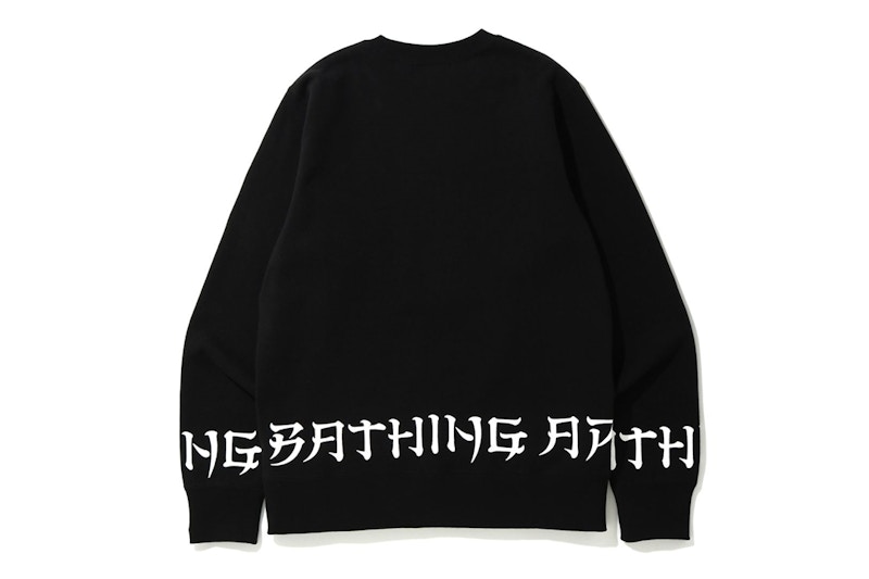 BAPE Lettered Crewneck Black 圖 2