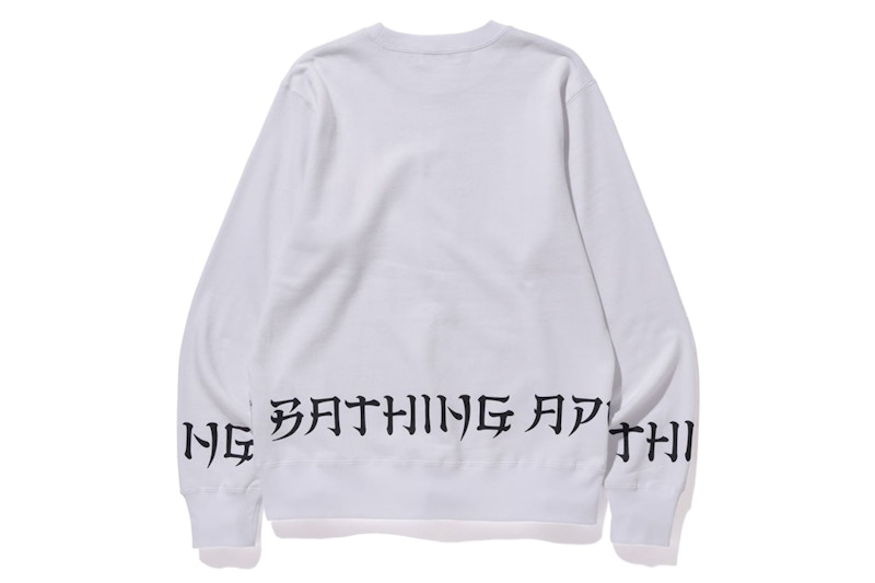 BAPE Lettered Crewneck White 圖 2