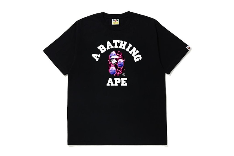 BAPE Lightning College Tee Black/Black