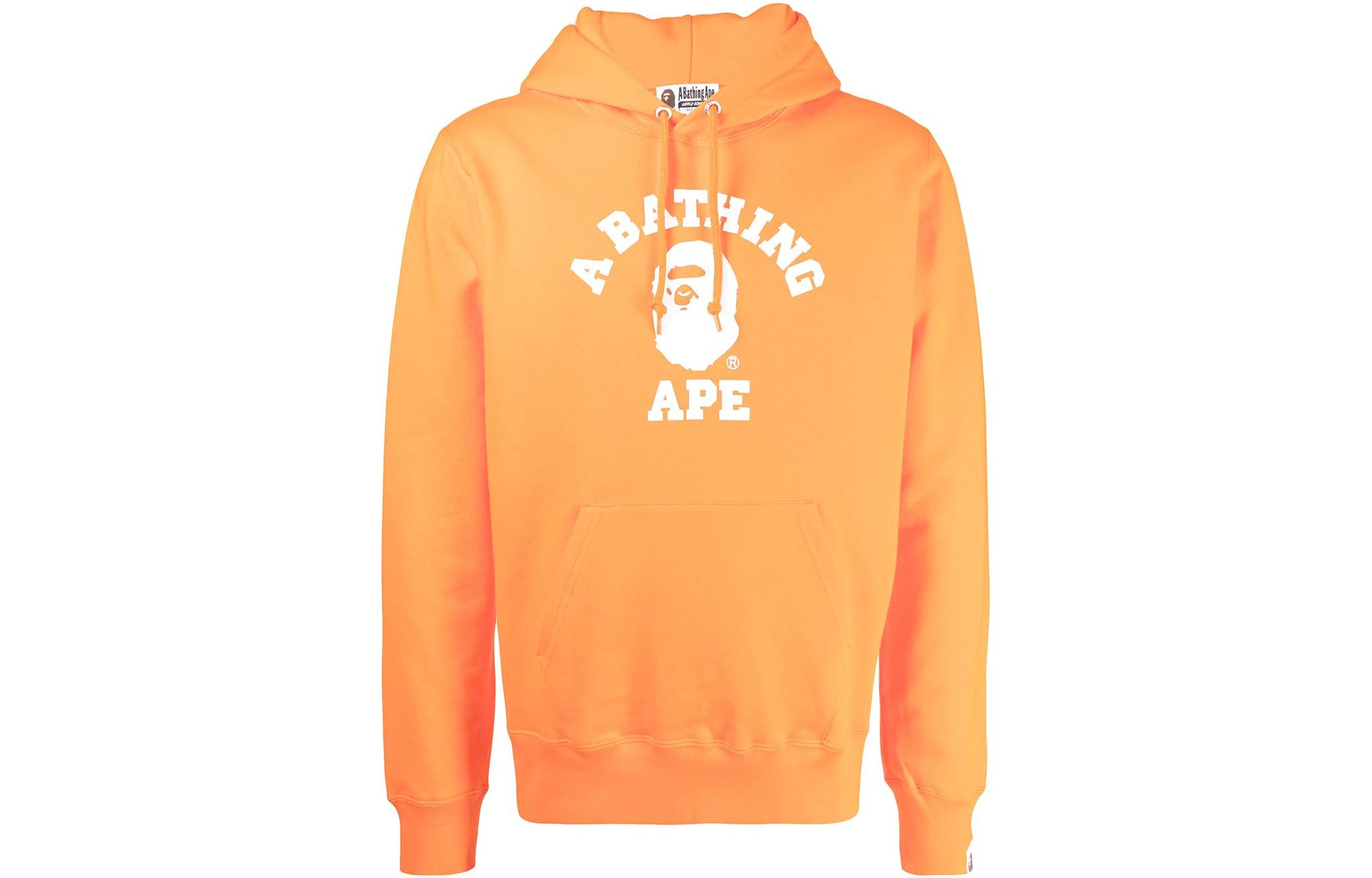 BAPE Logo Ape Head Graphic Pullover Hoodie 001PPH801008M