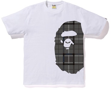 Bape Logo Cek Kaos Big Ape Head Putih Hitam Buy Bape Logo Cek Kaos Big Ape Head Putih Hitam