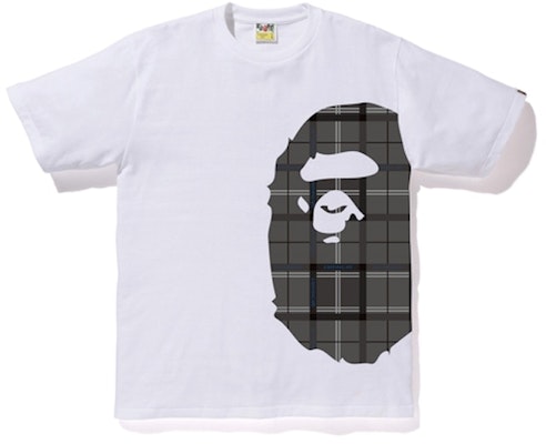 Bape Logo Cek Kaos Big Ape Head Putih Hitam Buy Bape Logo Cek Kaos Big Ape Head Putih Hitam