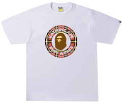 BAPE Logo Check Busy Works Tee White/Red
