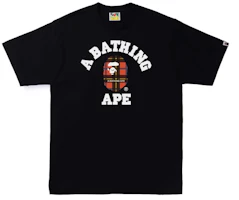 BAPE Logo Check College Tee Black/Red BAPE Logo Check College Tee Black/Red