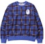 Buy A BATHING APE®チェックルーズクルーネック (ブルー)
