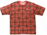 BAPE Logo Check Relaxed Fit One Point Tee Red