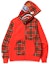Buy Sudadera con Capucha Roja BAPE Logo Check Shark Full Zip