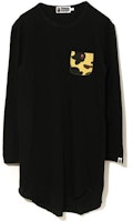 BAPE Logo Embroidered Patchwork Crewneck Long Sleeve Dress. 0ZXDSW235503G BAPE Logo Embroidered Patchwork Crewneck Long Sleeve Dress. 0ZXDSW235503G