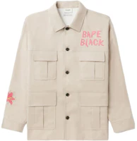 BAPE Logo Embroidered Single-Breasted Long Sleeve Jacket - 1J20-140-006 BAPE Logo Embroidered Single-Breasted Long Sleeve Jacket - 1J20-140-006