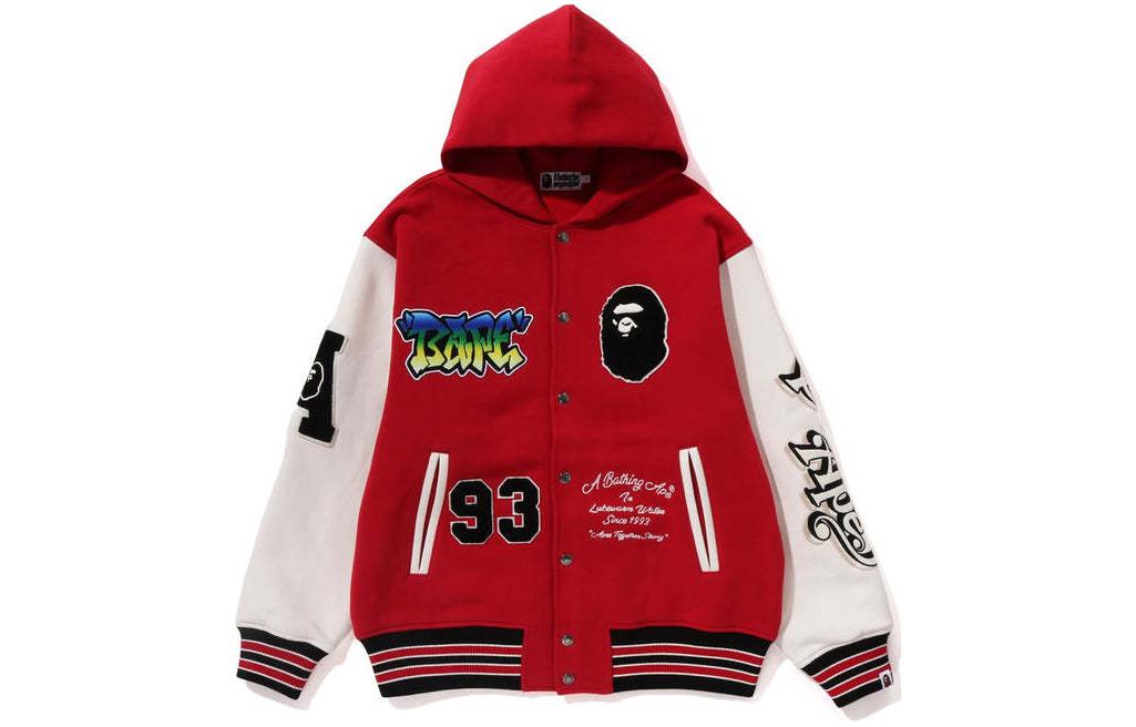 BAPE Logo Graphic Embroidered Long-Sleeve Jacket for Men 1J70-140-008